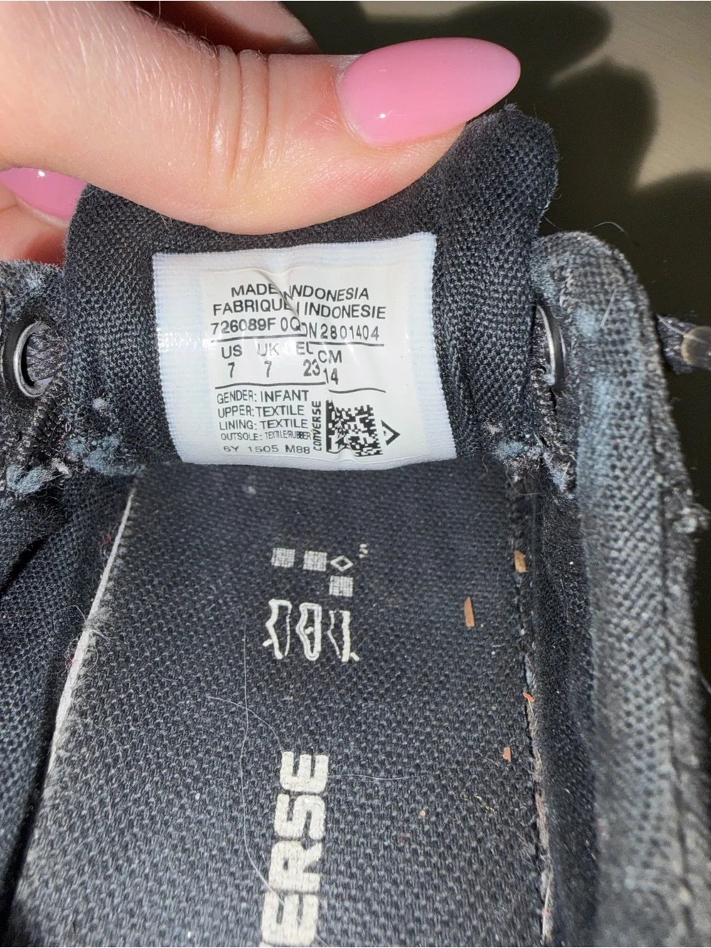 Converse black canvas